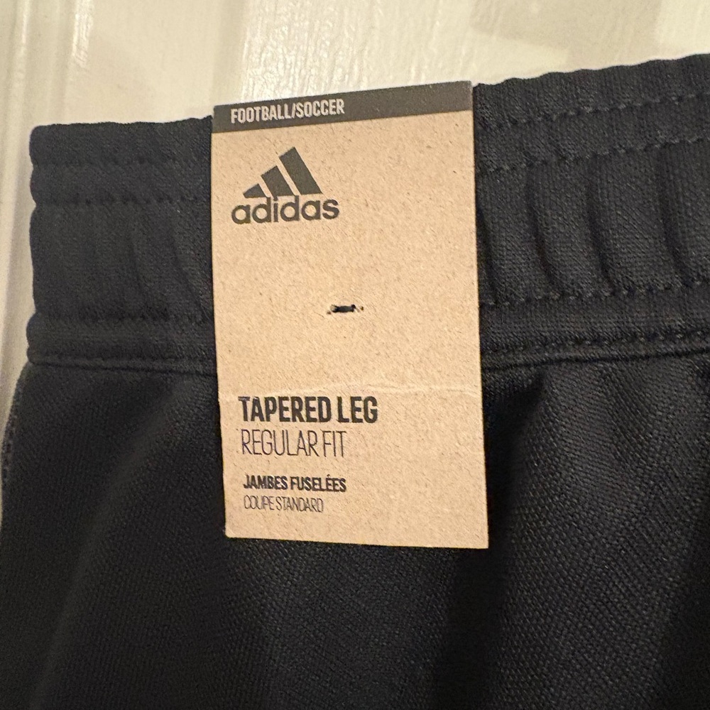 Adidas Black Athletic Pants with Stripes